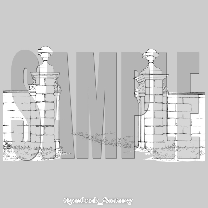 マンガ背景素材集 YL-19「LayerMaterial Vol.02 館」