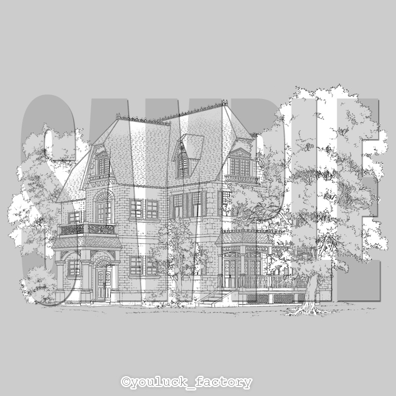 マンガ背景素材集 YL-19「LayerMaterial Vol.02 館」