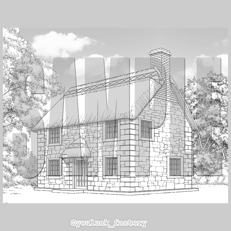 マンガ背景素材集 YL-17「MyTown4 House&Public 2」