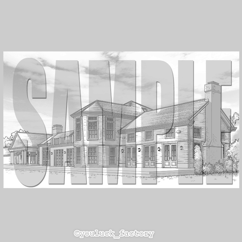 マンガ背景素材集 YL-17「MyTown4 House&Public 2」