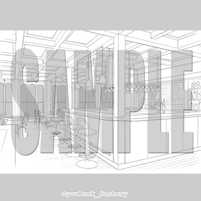 マンガ背景素材集 YL-16「LayerMaterial Vol.01 食」