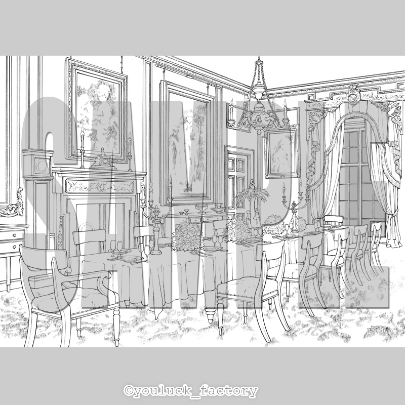 マンガ背景素材集 YL-16「LayerMaterial Vol.01 食」