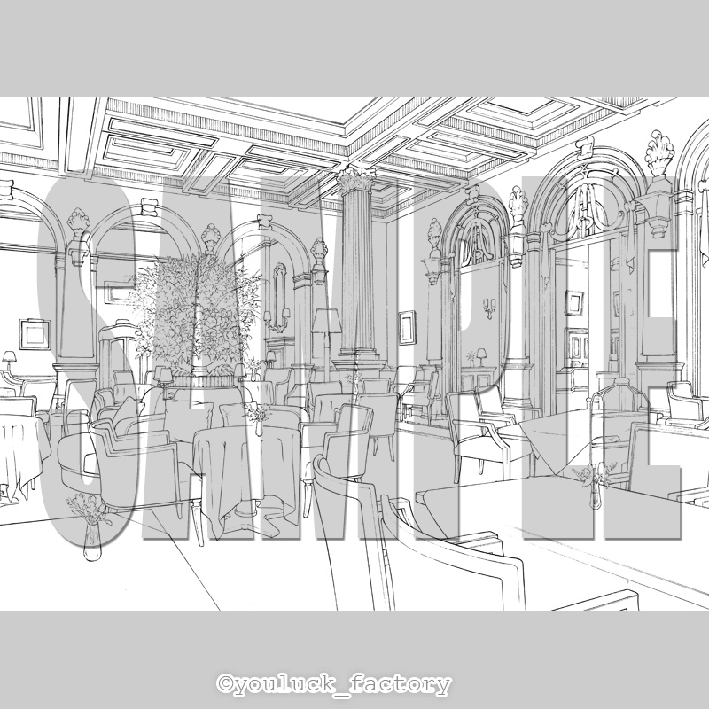 マンガ背景素材集 YL-16「LayerMaterial Vol.01 食」