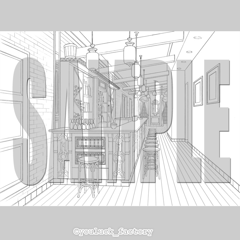 マンガ背景素材集 YL-16「LayerMaterial Vol.01 食」