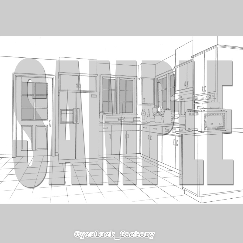 マンガ背景素材集 YL-16「LayerMaterial Vol.01 食」