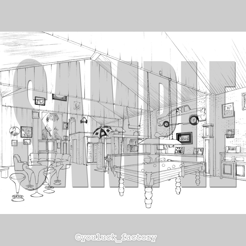マンガ背景素材集 YL-16「LayerMaterial Vol.01 食」
