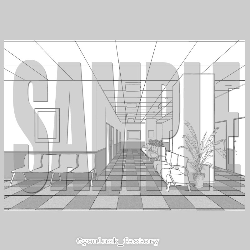 マンガ背景素材集 YL-15「MyTown3 Office」