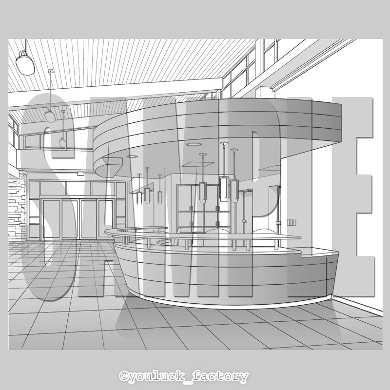 マンガ背景素材集 YL-15「MyTown3 Office」