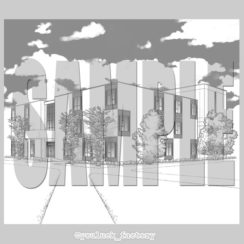 マンガ背景素材集 YL-15「MyTown3 Office」