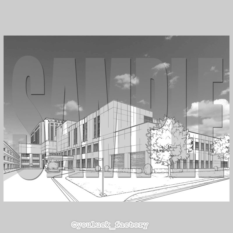 マンガ背景素材集 YL-15「MyTown3 Office」