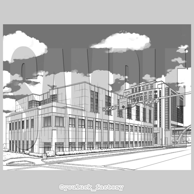 マンガ背景素材集 YL-15「MyTown3 Office」