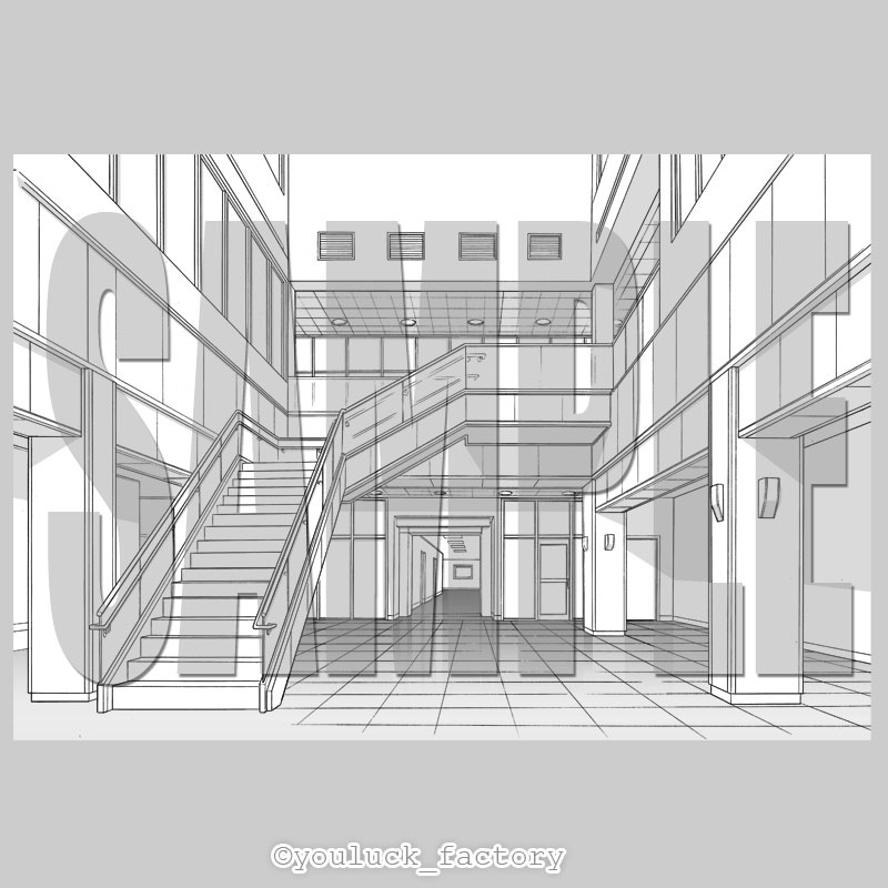 マンガ背景素材集 YL-15「MyTown3 Office」