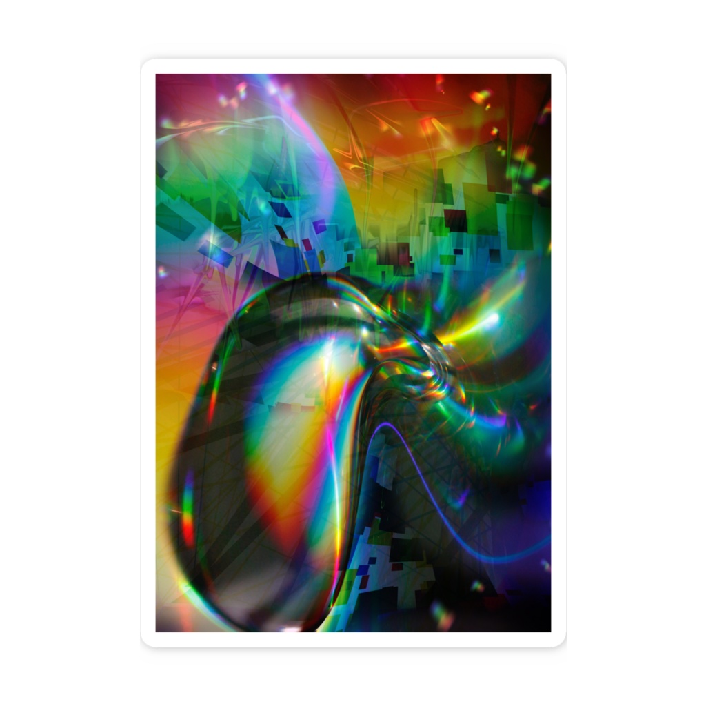 宇宙からの色 スマホステッカー