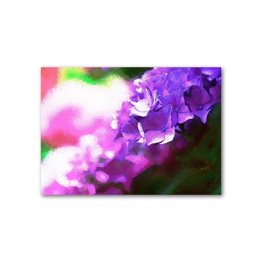 紫陽花　フォト風カード