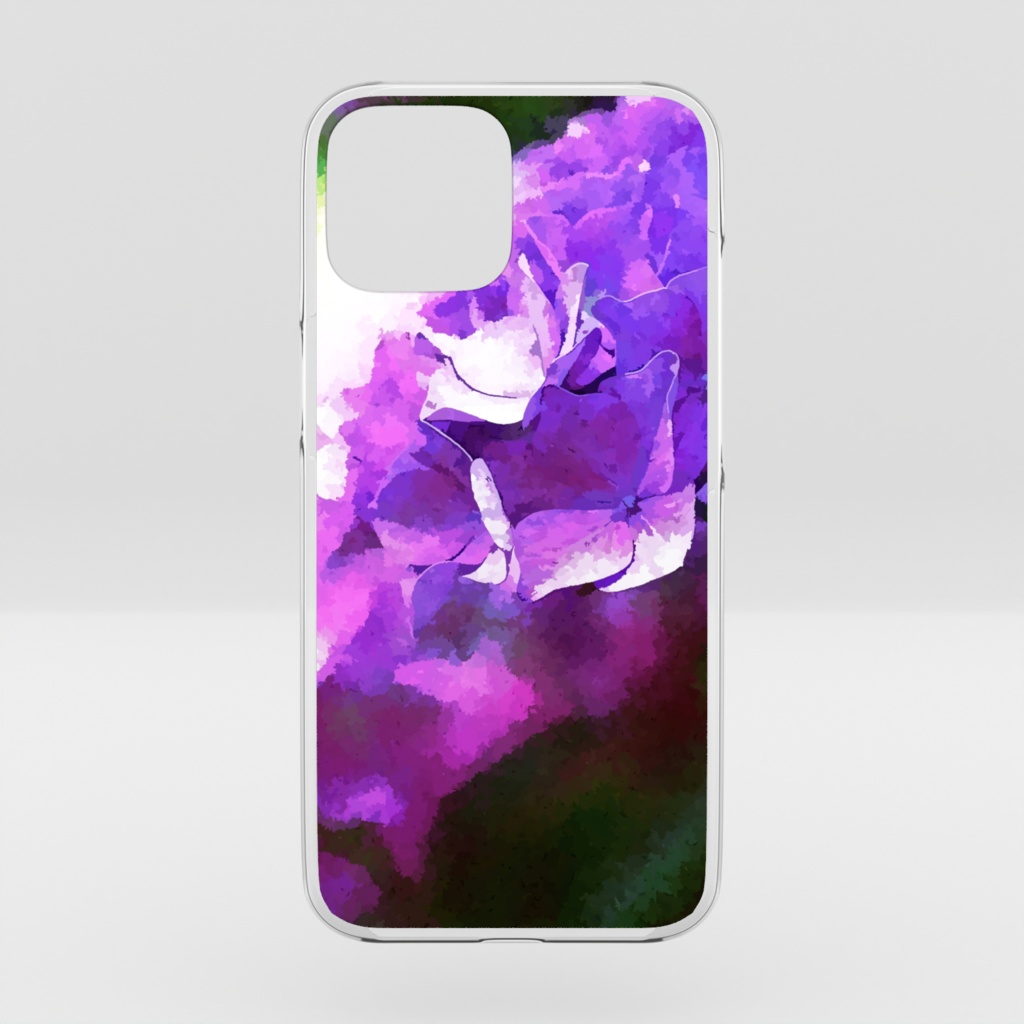 紫陽花　クリアiPhoneケース