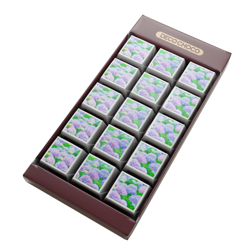 紫陽花の群生 DECOチョコ