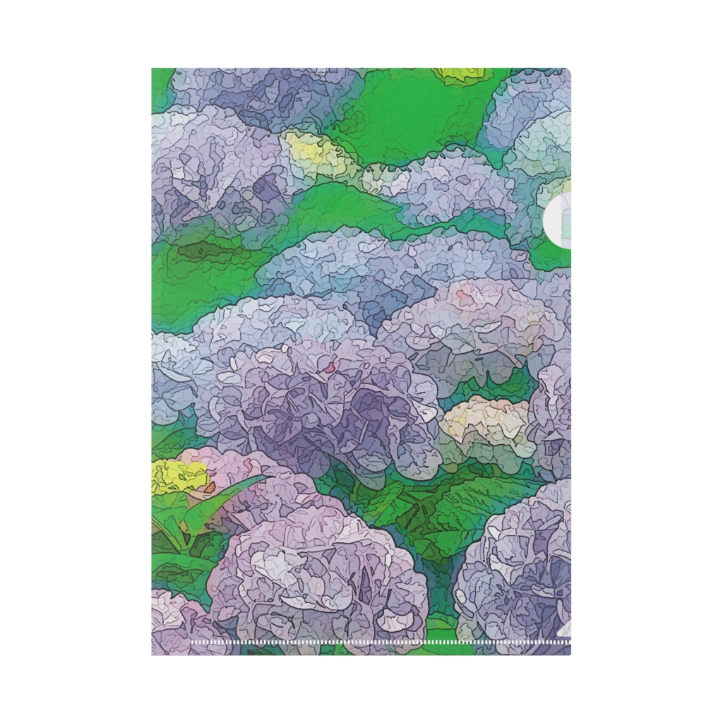 紫陽花の群生 クリアファイル