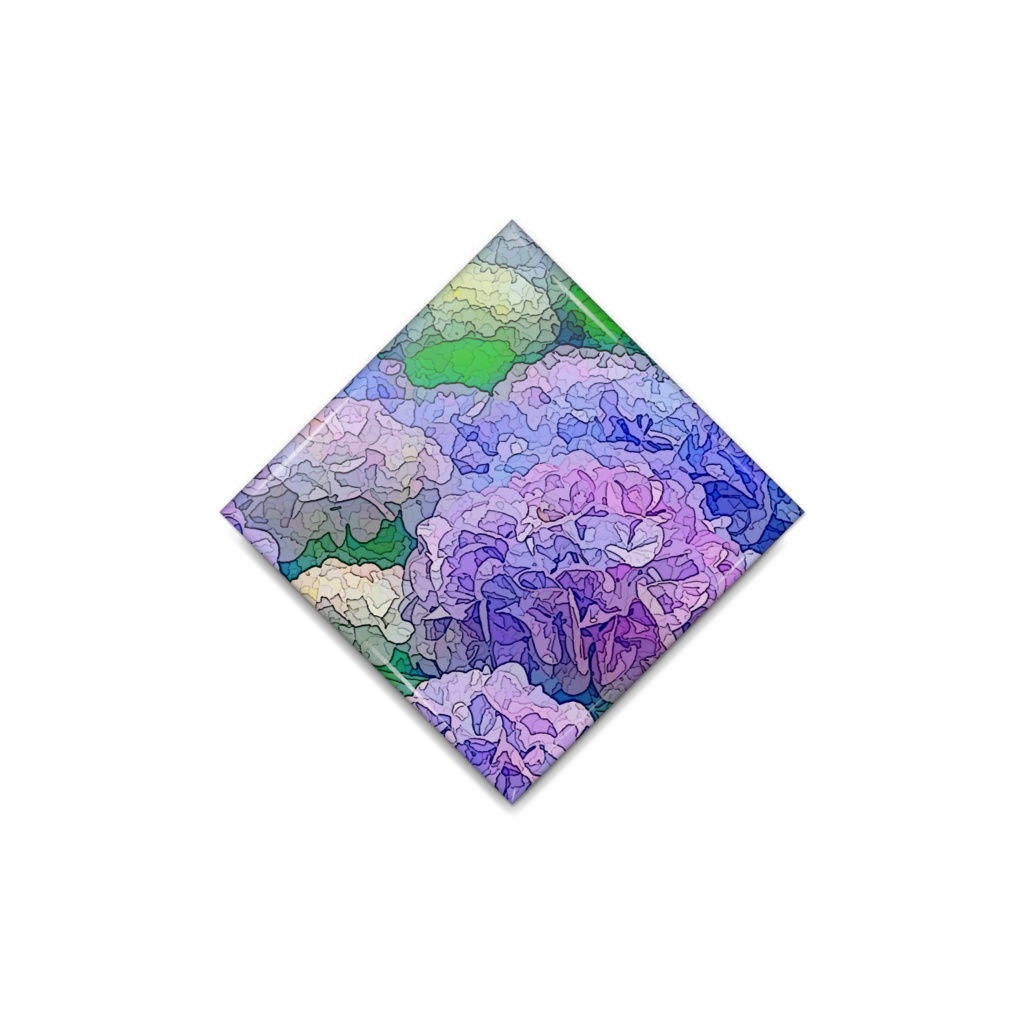 紫陽花の群生　缶バッジ