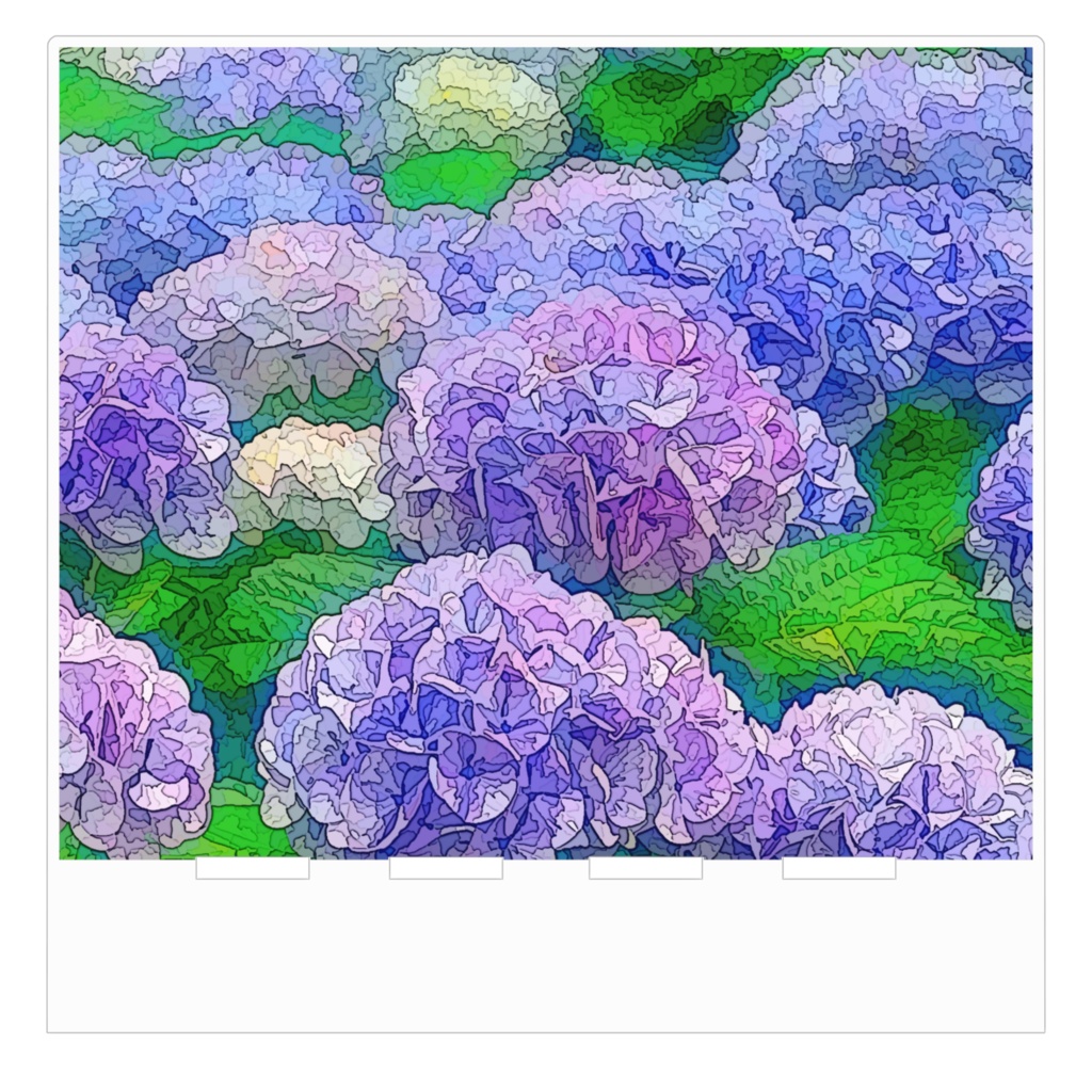 紫陽花の群生 アクリルスマホスタンド