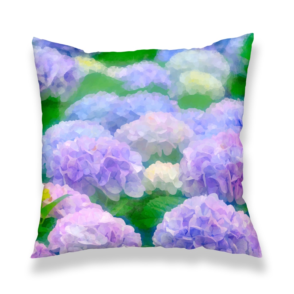 紫陽花の群生 クッションカバー