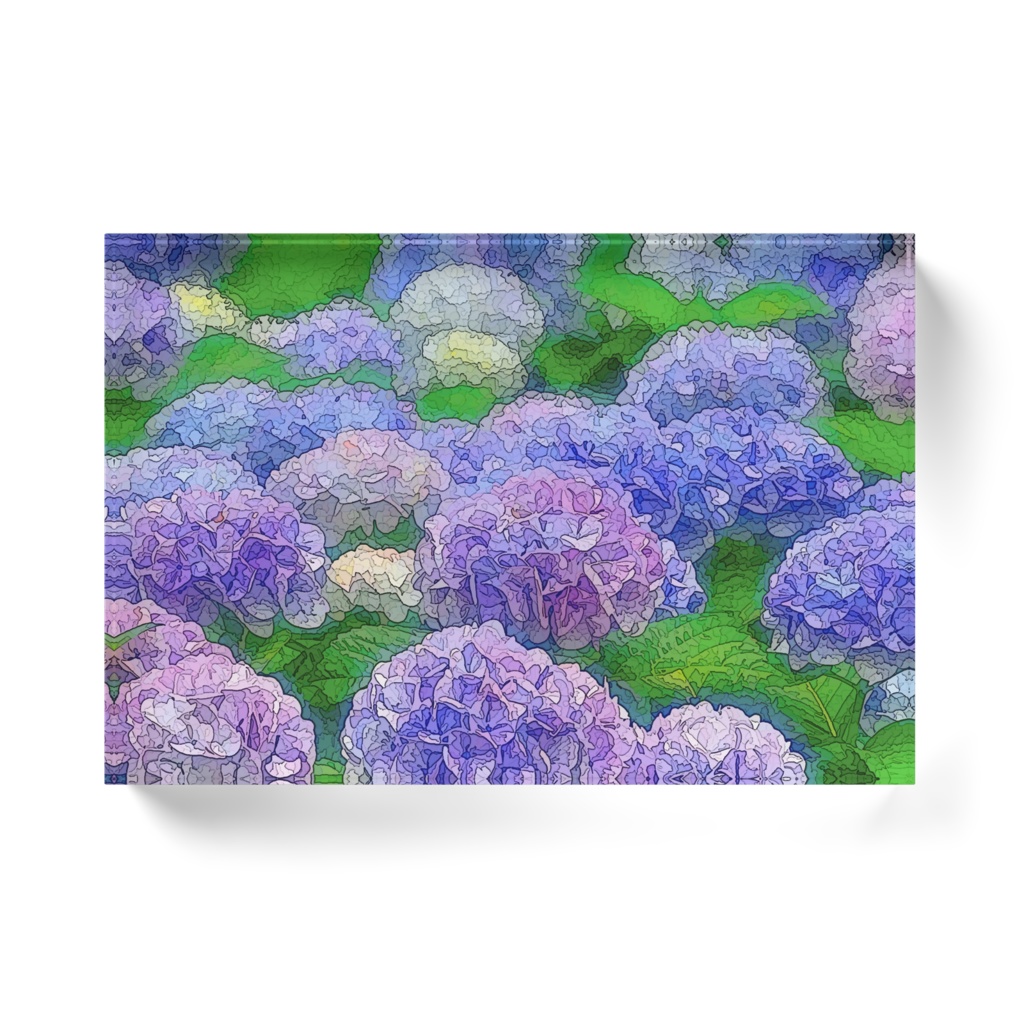 紫陽花の群生 アクリルブロック