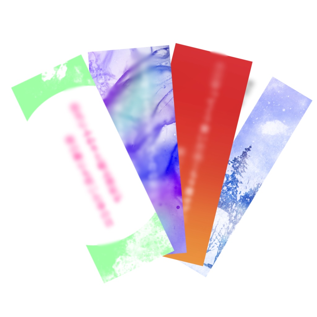 短歌しおり4枚セット