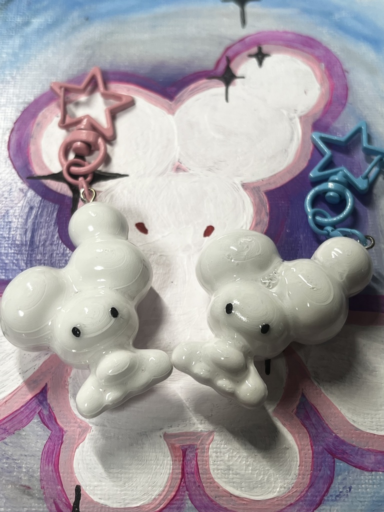 ぶっちゃキーホルダー(WHITE)