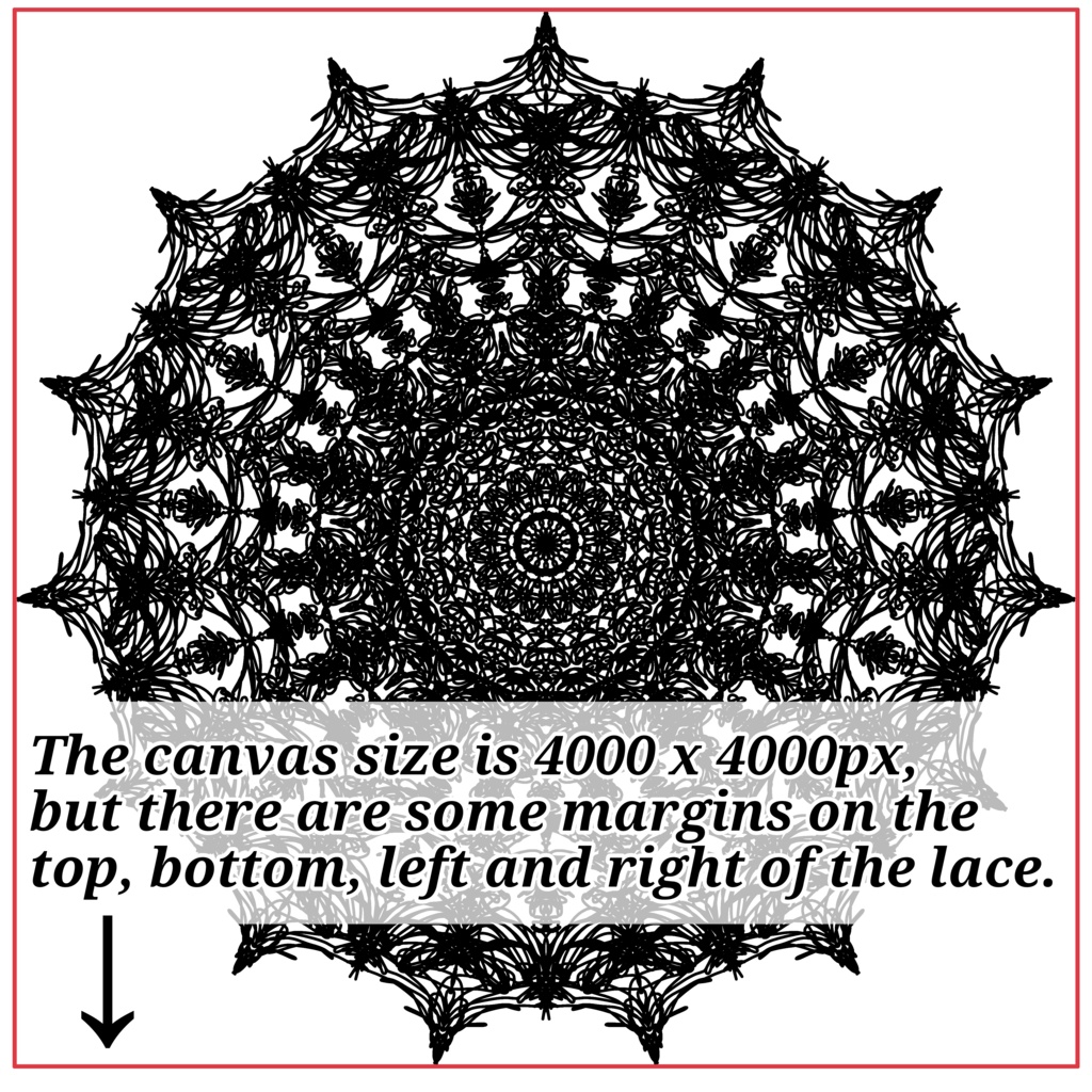10種の円レース素材1│10 types of circle lace material