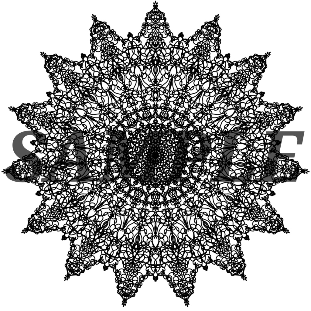 10種の円レース素材1│10 types of circle lace material