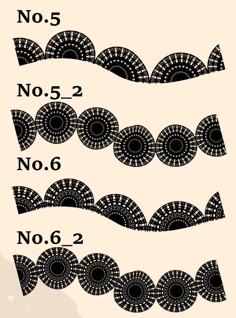 20種のレースブラシ(クリップスタジオペイント)│20 types of lace blush (Clip Studio Paint)