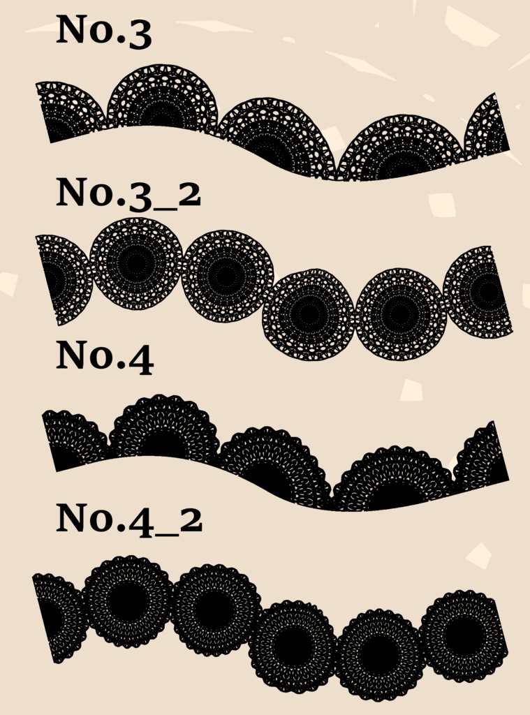 20種のレースブラシ(クリップスタジオペイント)│20 types of lace blush (Clip Studio Paint)