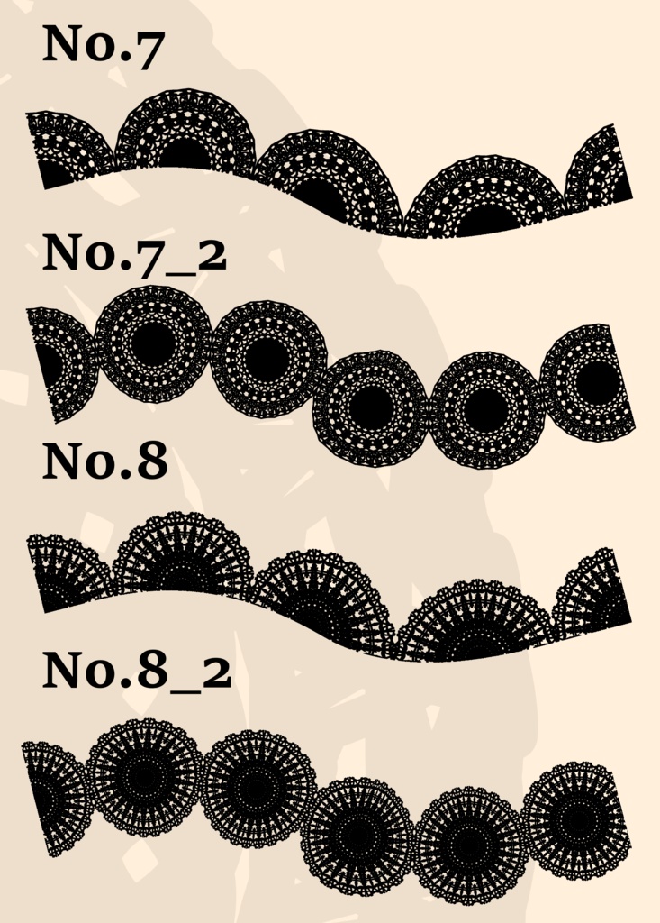 20種のレースブラシ(クリップスタジオペイント)│20 types of lace blush (Clip Studio Paint)