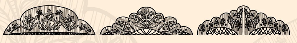 14種の花柄レース素材│14 types of floral lace material