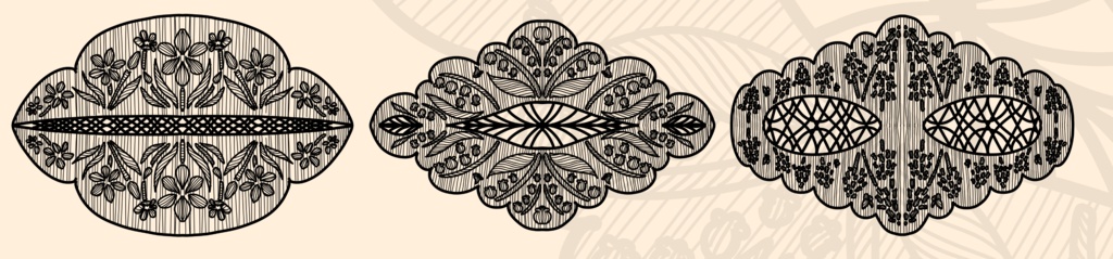 14種の花柄レース素材│14 types of floral lace material