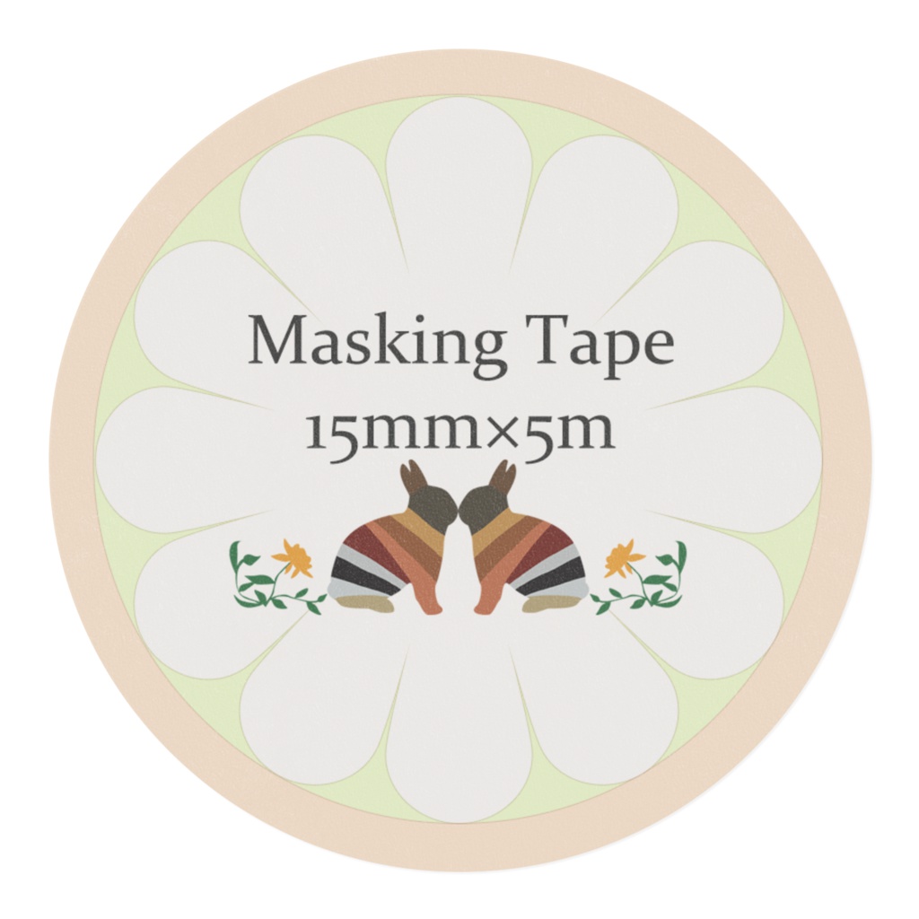 2匹のうさぎマスキングテープ