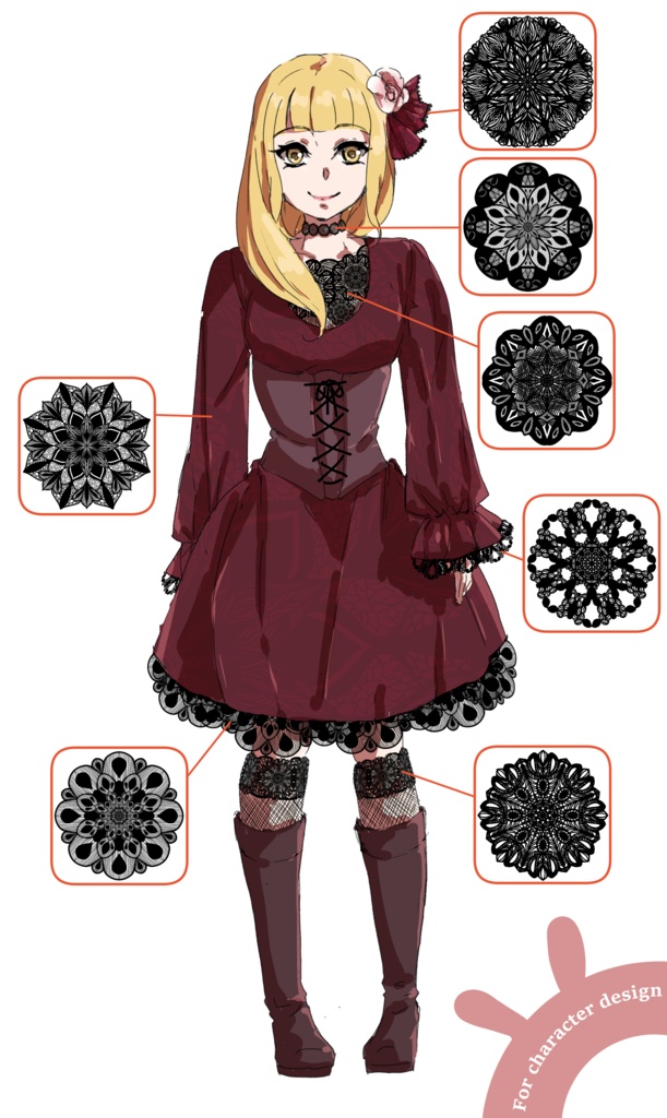40種のレース素材5│40 types of lace material 5
