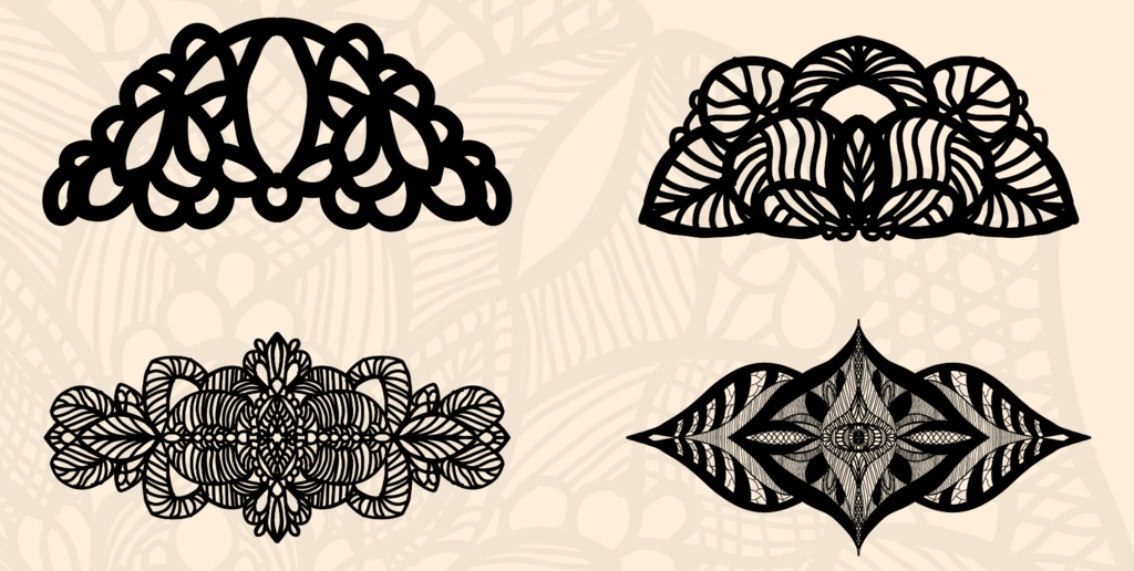 30種類のレース素材│30 kinds of lace material