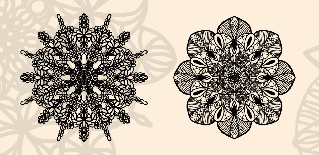 10種の円レース素材2│10 types of circle lace material 2