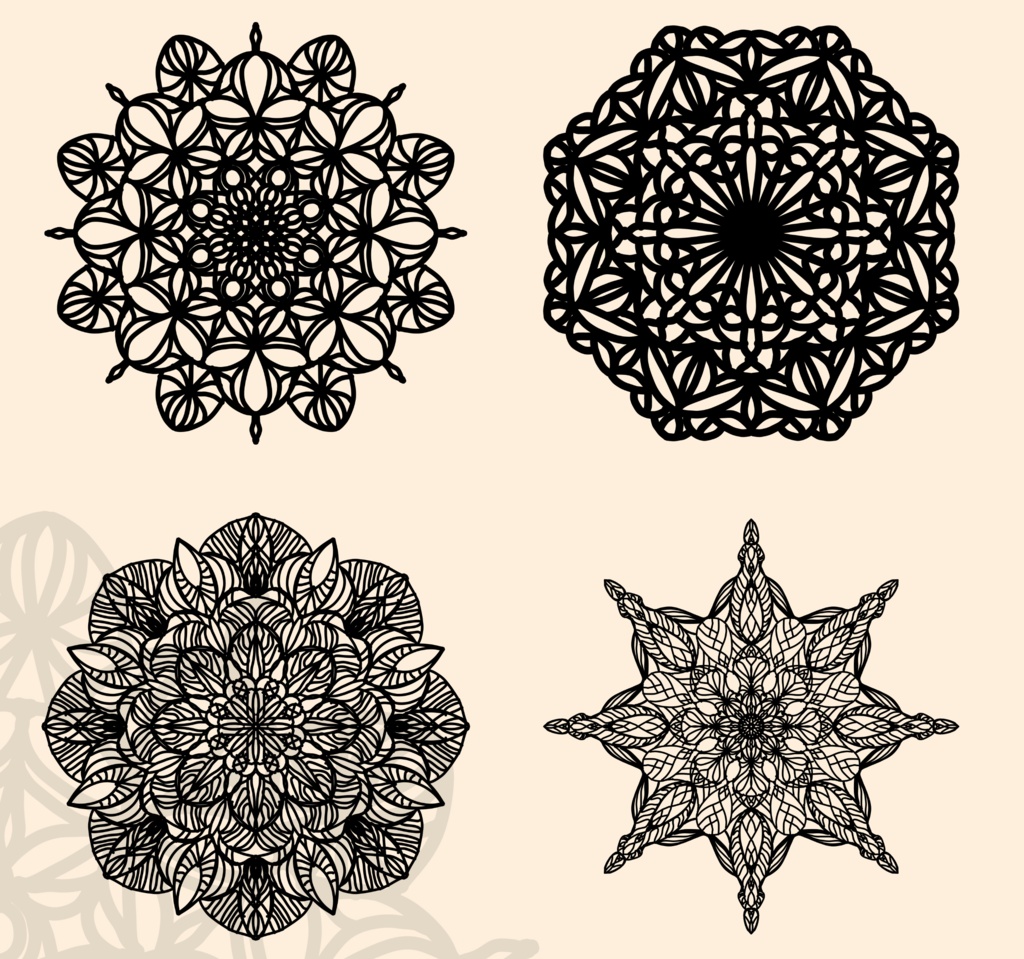 10種の円レース素材2│10 types of circle lace material 2