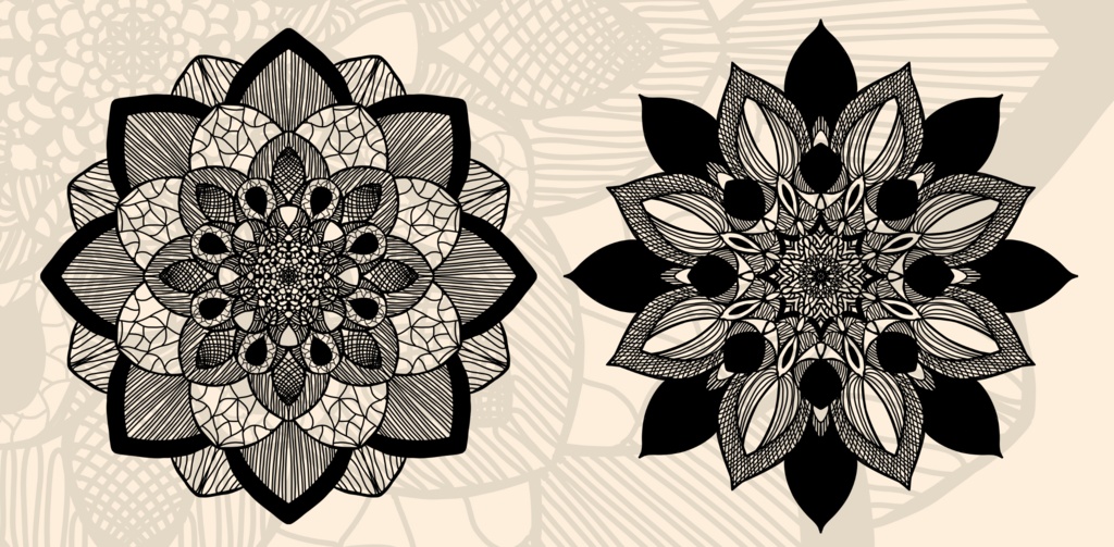 10種の円レース素材3|10 types of circle lace material 3