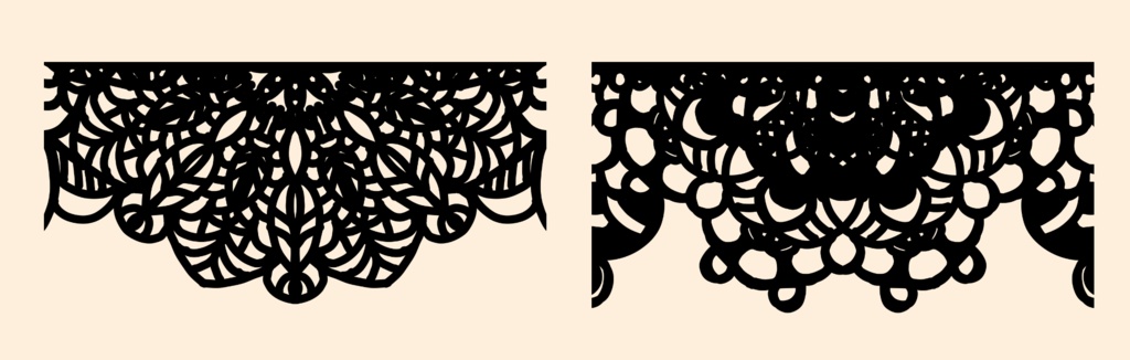 5種のシームレスレース素材とブラシ3│5 types of seamless lace and brushes 3