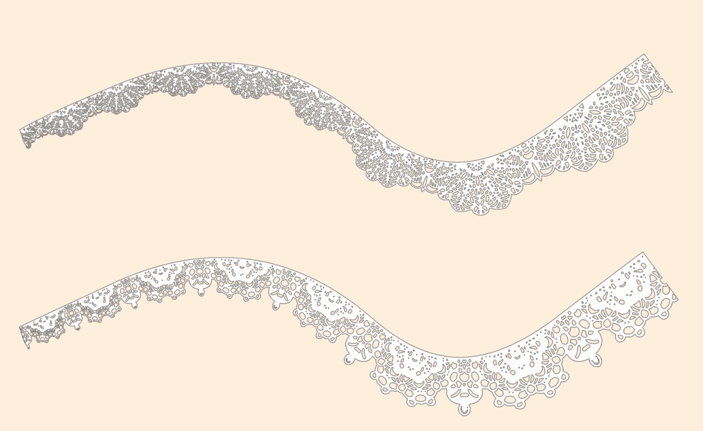 5種のシームレスレース素材とブラシ3│5 types of seamless lace and brushes 3