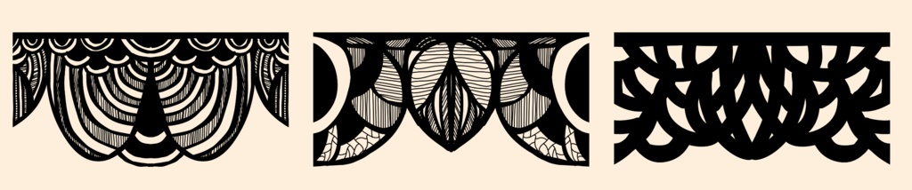 5種のシームレスレース素材とブラシ4│5 types of seamless lace and brushes 4