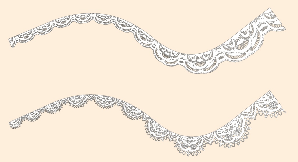 5種のシームレスレース素材とブラシ4│5 types of seamless lace and brushes 4