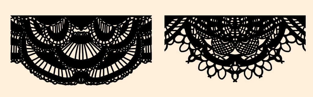 5種のシームレスレース素材とブラシ4│5 types of seamless lace and brushes 4