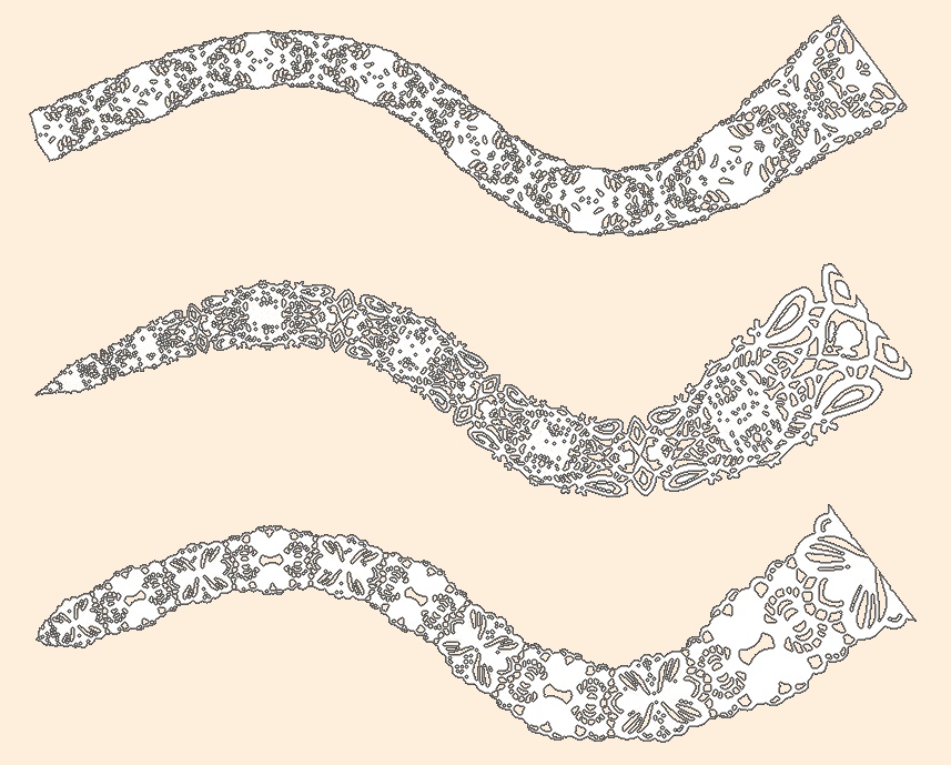 手描きシームレスレース素材5種とブラシ4│Hand-drawn seamless 5 lace materials and brushes 4