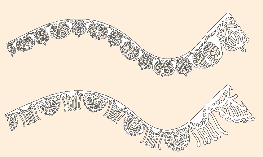 手描きシームレスレース素材5種とブラシ5│Hand-drawn seamless 5 lace materials and brushes 5