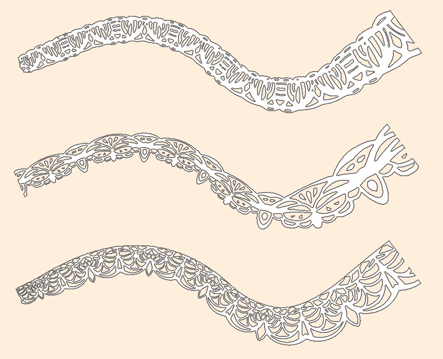 手描きシームレスレース素材5種とブラシ7│Hand-drawn seamless 5 lace materials and brushes 7
