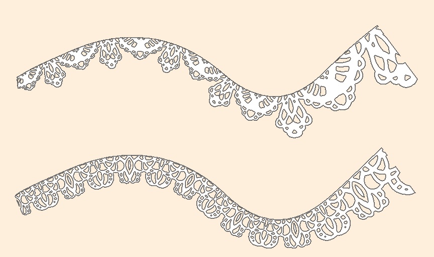 手描きシームレスレース素材5種とブラシ7│Hand-drawn seamless 5 lace materials and brushes 7