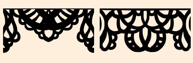 手描きシームレスレース素材5種とブラシ7│Hand-drawn seamless 5 lace materials and brushes 7